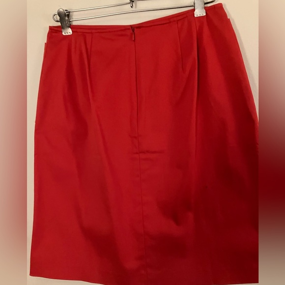 Loft red Double Pocket Front Pleat skirt ❤️❤️❤️ - Picture 2 of 7